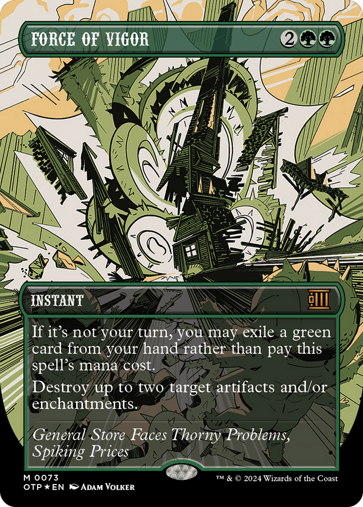 Force of Vigor (Textured Foil) [Outlaws of Thunder Junction: Breaking News] | Tacoma Games
