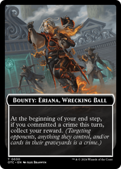 Bounty: Eriana, Wrecking Ball // Bounty Rules Double-Sided Token [Outlaws of Thunder Junction Commander Tokens] | Tacoma Games