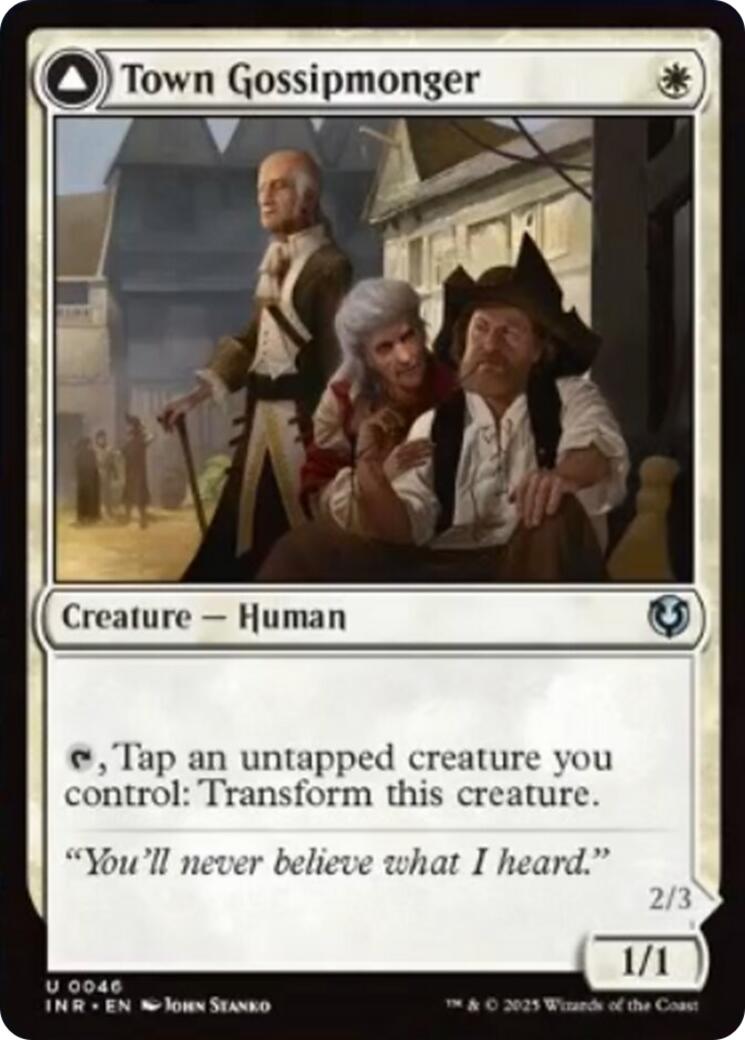 Town Gossipmonger // Incited Rabble [Innistrad Remastered] | Tacoma Games