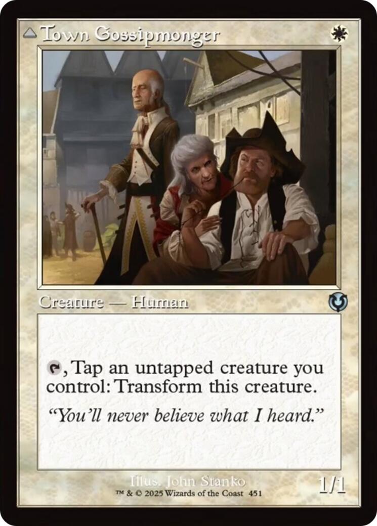 Town Gossipmonger // Incited Rabble (Retro Frame) [Innistrad Remastered] | Tacoma Games