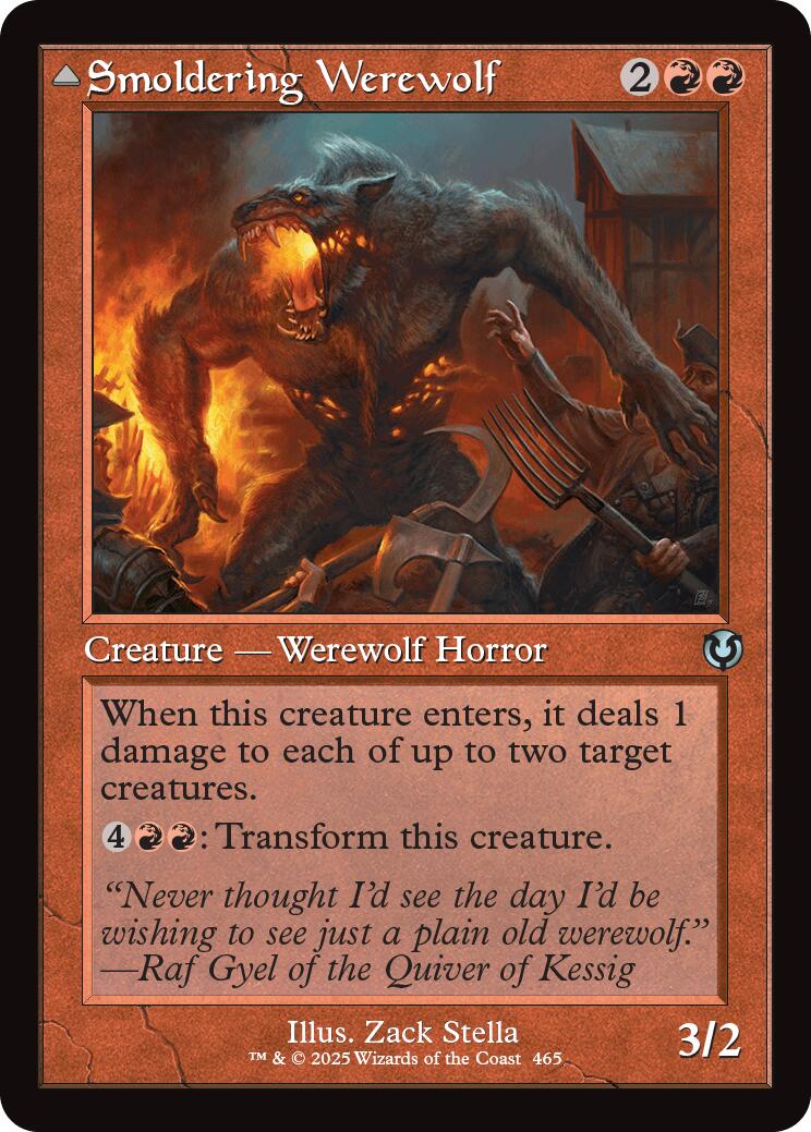 Smoldering Werewolf // Erupting Dreadwolf (Retro Frame) [Innistrad Remastered] | Tacoma Games