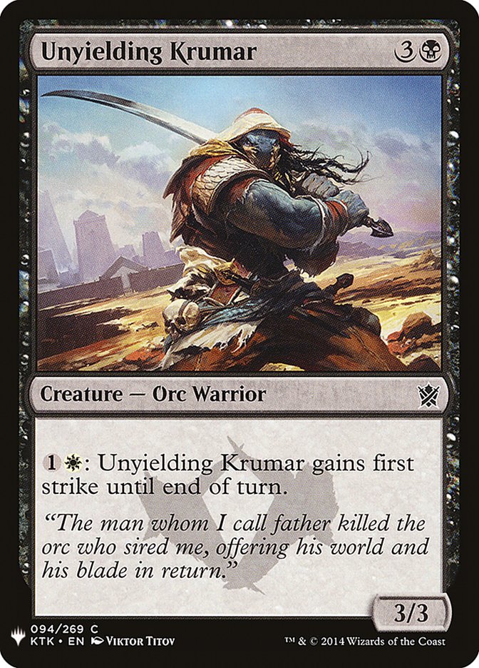 Unyielding Krumar [Mystery Booster] | Tacoma Games