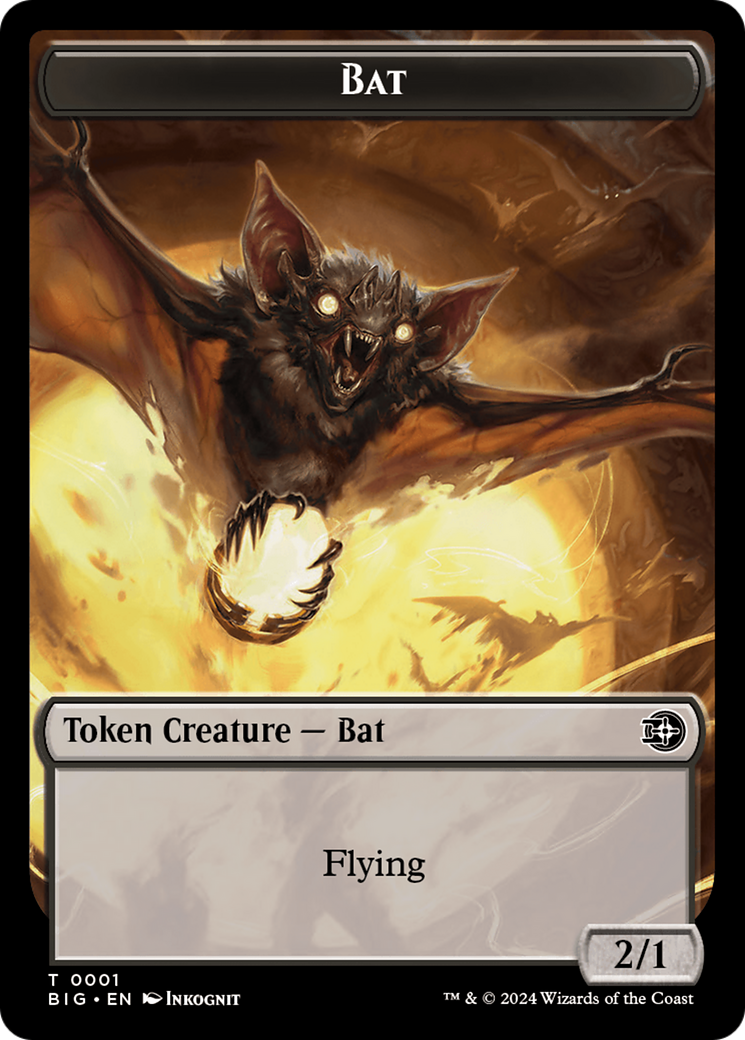 Mercenary // Bat Double-Sided Token [Outlaws of Thunder Junction Tokens] | Tacoma Games