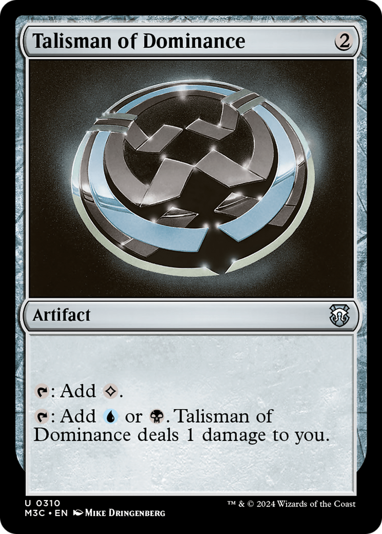 Talisman of Dominance (Ripple Foil) [Modern Horizons 3 Commander] | Tacoma Games