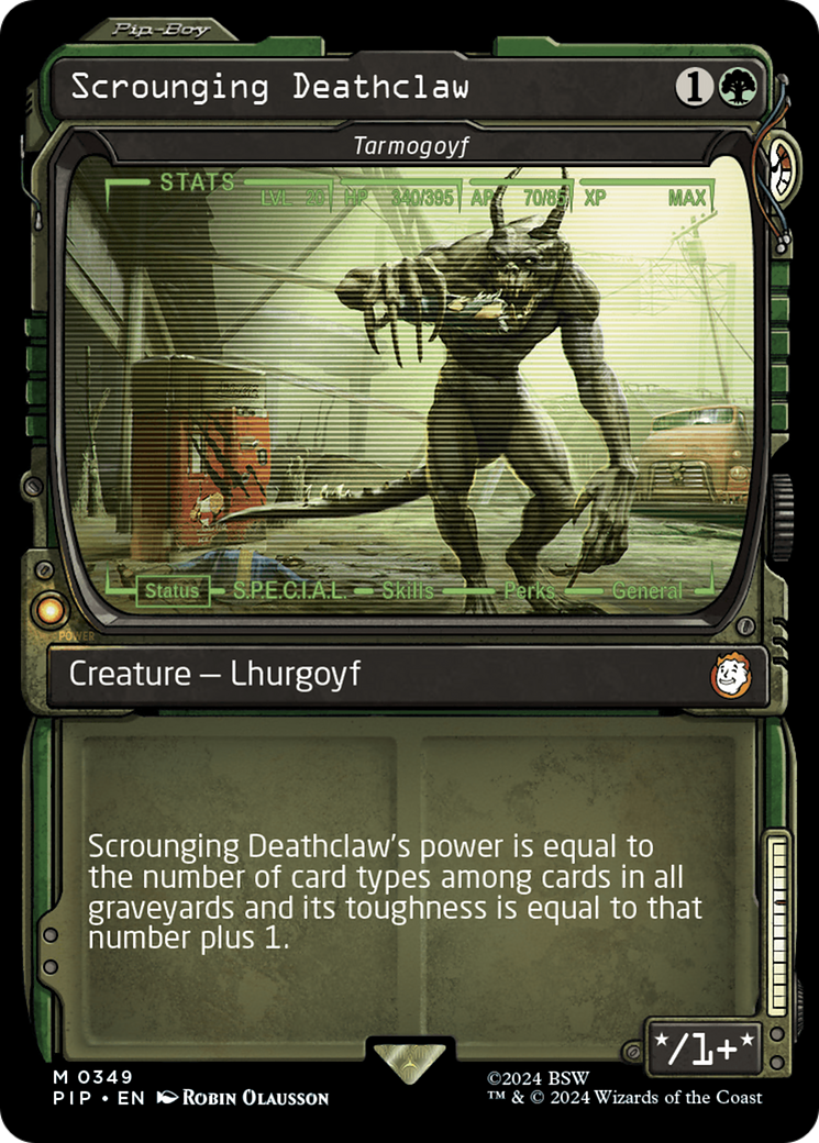 Scrounging Deathclaw - Tarmogoyf (Showcase) [Fallout] | Tacoma Games