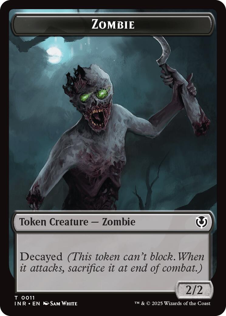 Zombie (0011) // Zombie (0012) Double-Sided Token [Innistrad Remastered Tokens] | Tacoma Games