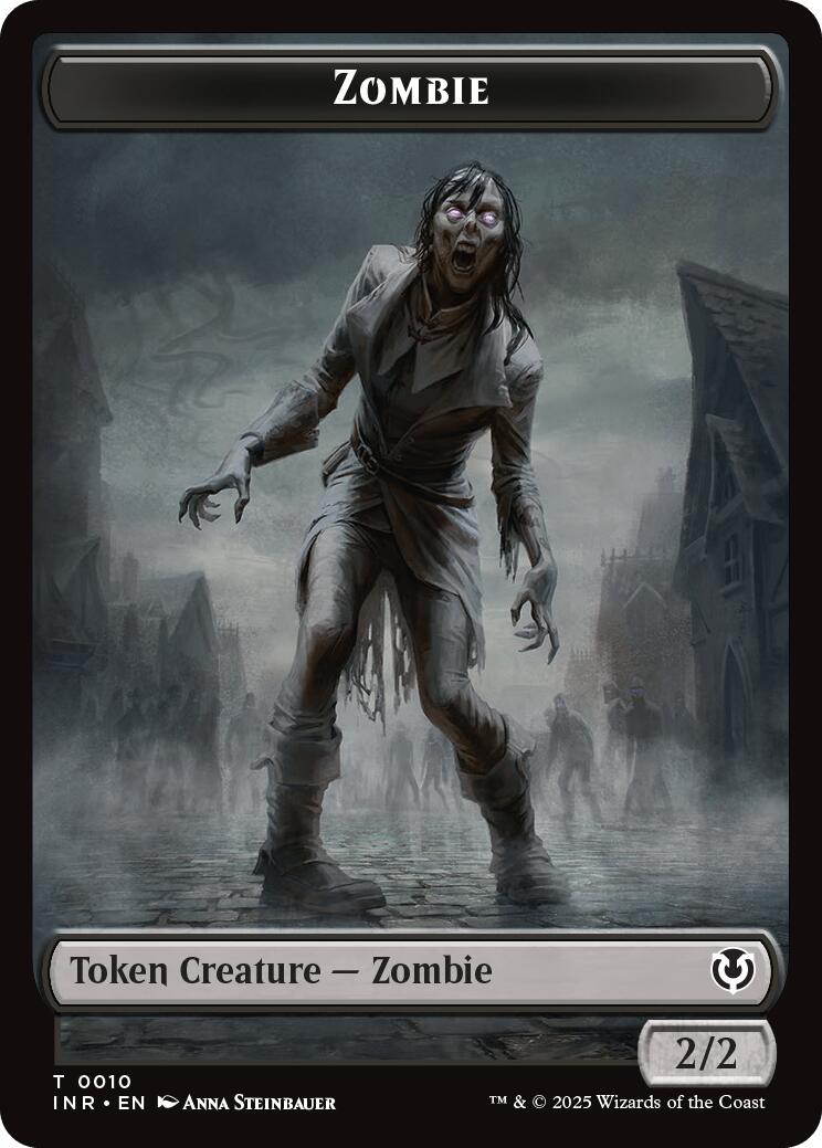 Zombie (0010) // Blood Double-Sided Token [Innistrad Remastered Tokens] | Tacoma Games