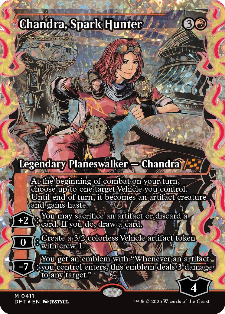 Chandra, Spark Hunter (Showcase Fracture Foil) (Japanese) [Aetherdrift] | Tacoma Games