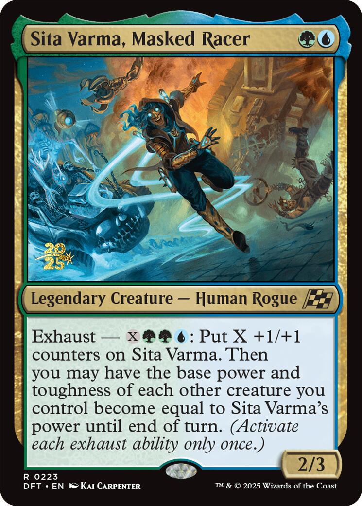 Sita Varma, Masked Racer [Aetherdrift Prerelease Promos] | Tacoma Games