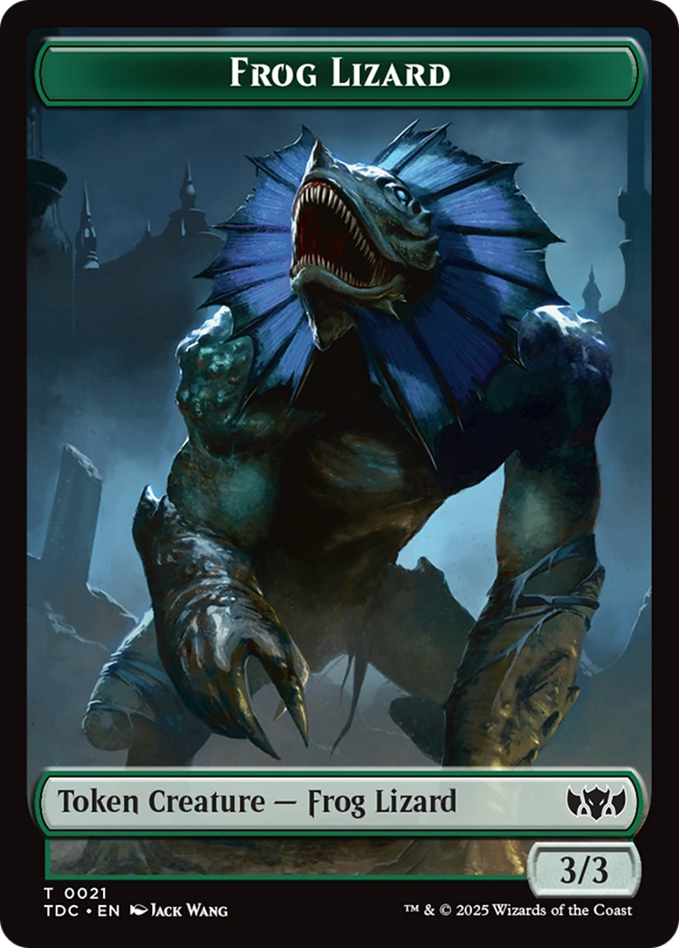 Frog Lizard // Dragon (0014) Double-Sided Token [Tarkir: Dragonstorm Commander Tokens] | Tacoma Games