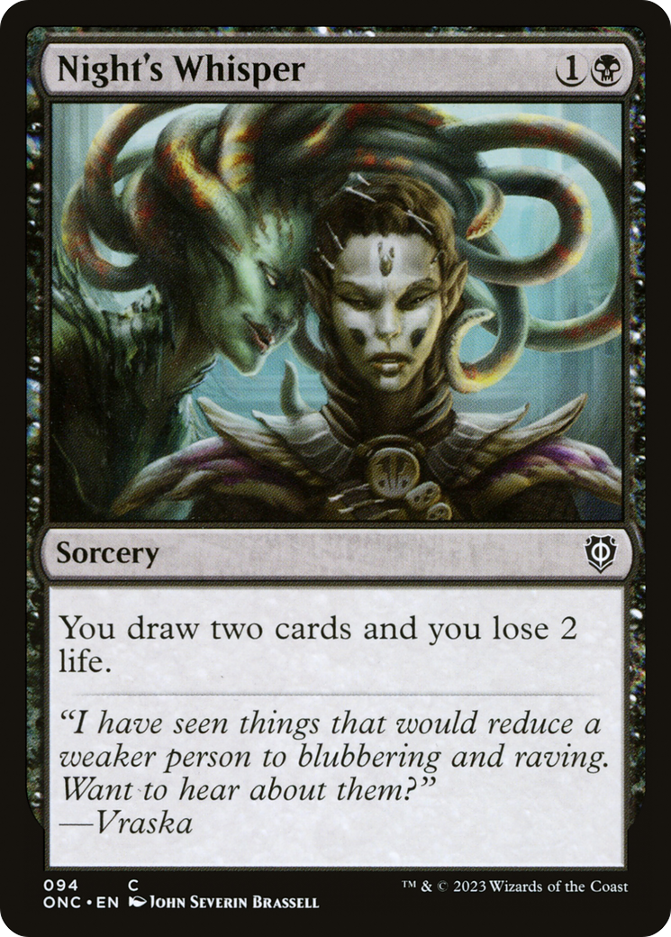 Night's Whisper [Phyrexia: All Will Be One Commander] | Tacoma Games