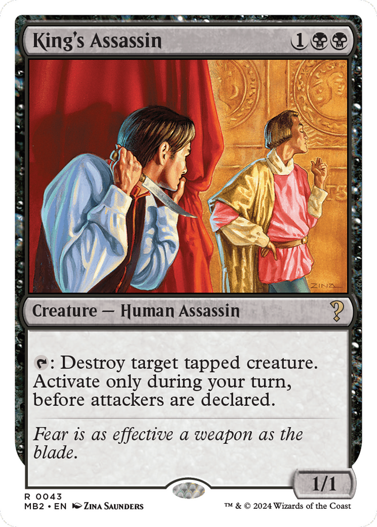King's Assassin (White Border) [Mystery Booster 2] | Tacoma Games