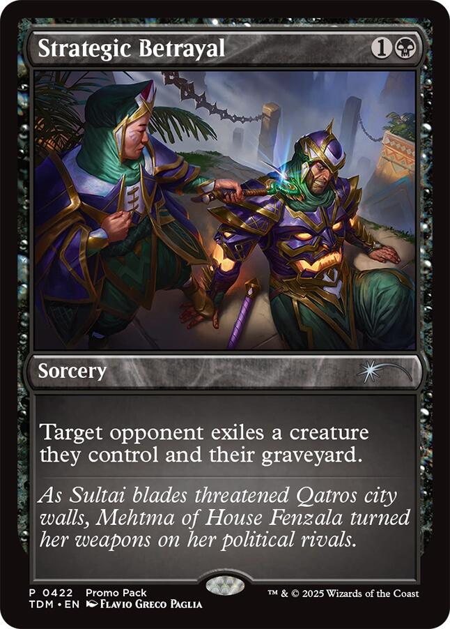 Strategic Betrayal [Tarkir: Dragonstorm Promos] | Tacoma Games