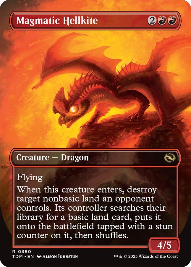 Magmatic Hellkite (Borderless) [Tarkir: Dragonstorm] | Tacoma Games