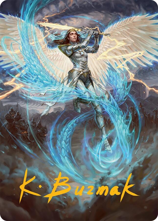 Elspeth, Storm Slayer Art Card (49/54) (Gold-Stamped Signature) [Tarkir: Dragonstorm Art Series] | Tacoma Games
