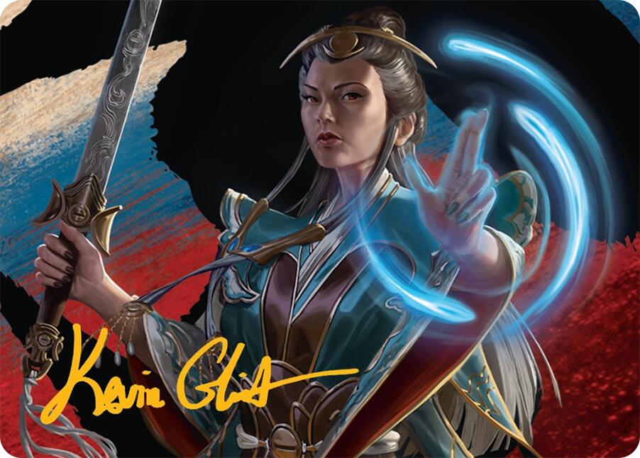 Narset, Jeskai Waymaster Art Card (44/54) (Gold-Stamped Signature) [Tarkir: Dragonstorm Art Series] | Tacoma Games