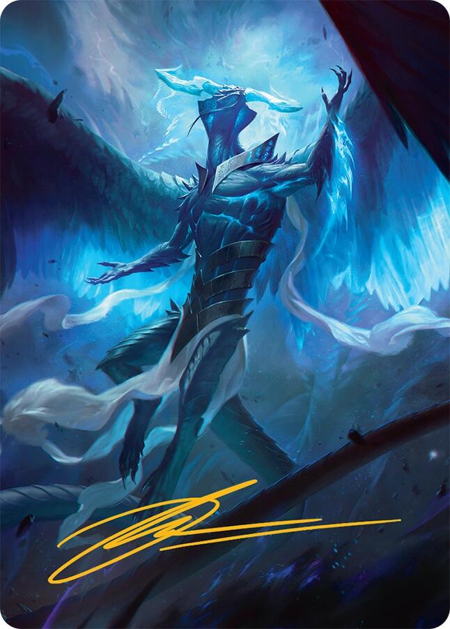 Ugin, Eye of the Storms Art Card (1/54) (Gold-Stamped Signature) [Tarkir: Dragonstorm Art Series] | Tacoma Games
