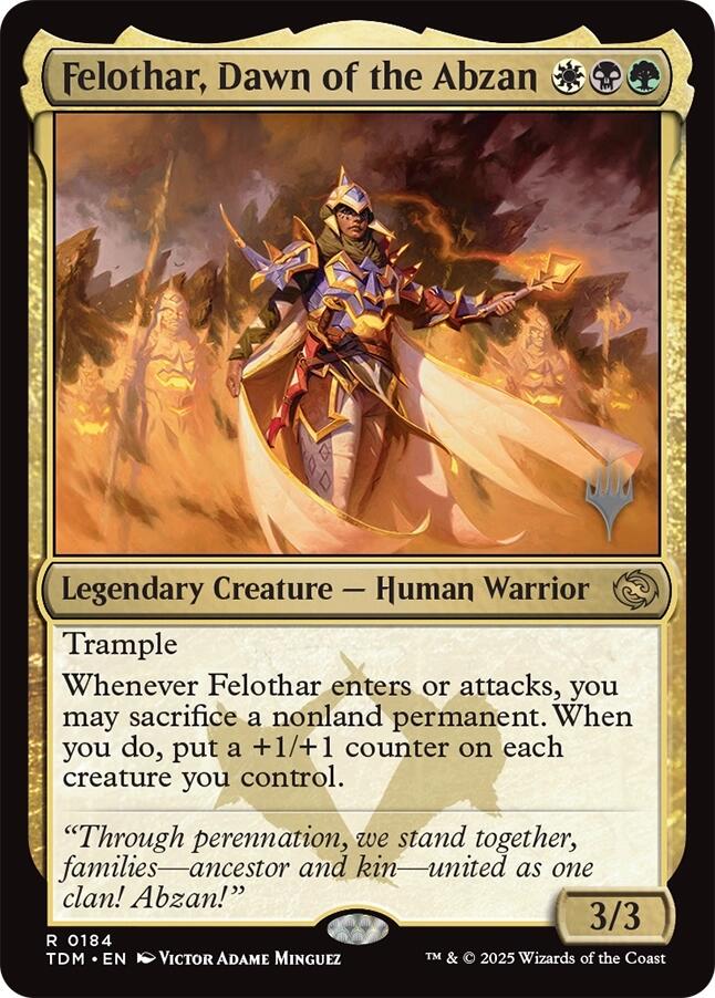 Felothar, Dawn of the Abzan [Tarkir: Dragonstorm Promos] | Tacoma Games