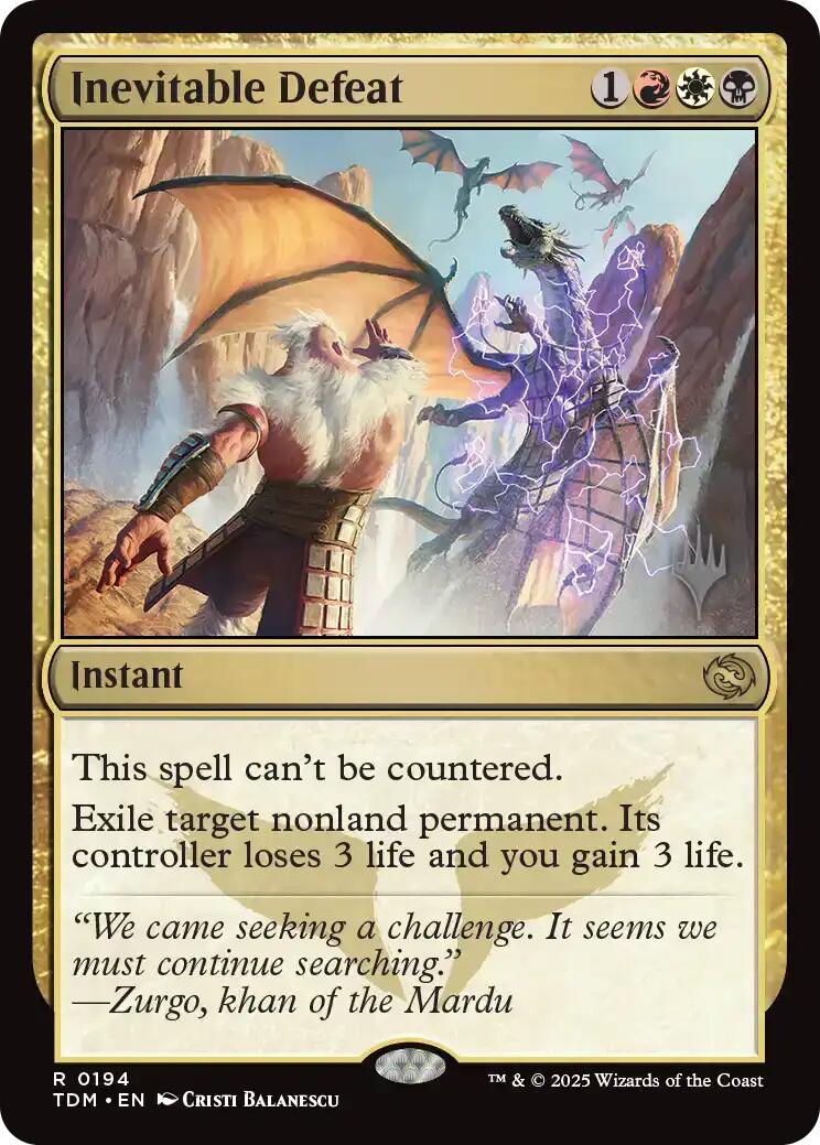 Inevitable Defeat [Tarkir: Dragonstorm Promos] | Tacoma Games