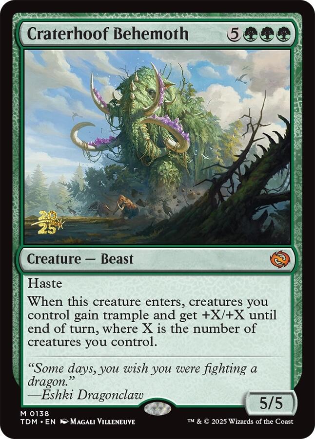 Craterhoof Behemoth [Tarkir: Dragonstorm Prerelease Promos] | Tacoma Games