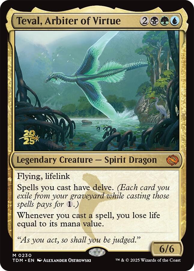 Teval, Arbiter of Virtue [Tarkir: Dragonstorm Prerelease Promos] | Tacoma Games