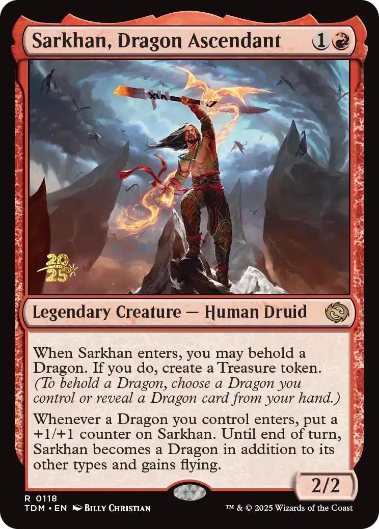 Sarkhan, Dragon Ascendant [Tarkir: Dragonstorm Prerelease Promos] | Tacoma Games