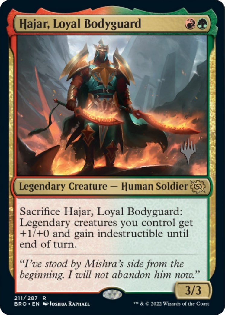 Hajar, Loyal Bodyguard (Promo Pack) [The Brothers' War Promos] | Tacoma Games