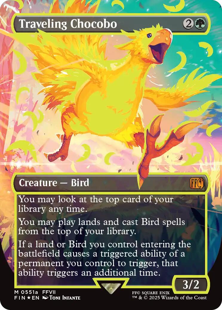 Traveling Chocobo (Borderless) (Neon Ink Yellow) [FINAL FANTASY] | Tacoma Games