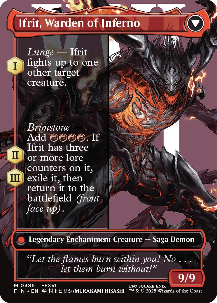 Clive, Ifrit's Dominant // Ifrit, Warden of Inferno (Borderless) (0385) [FINAL FANTASY] | Tacoma Games