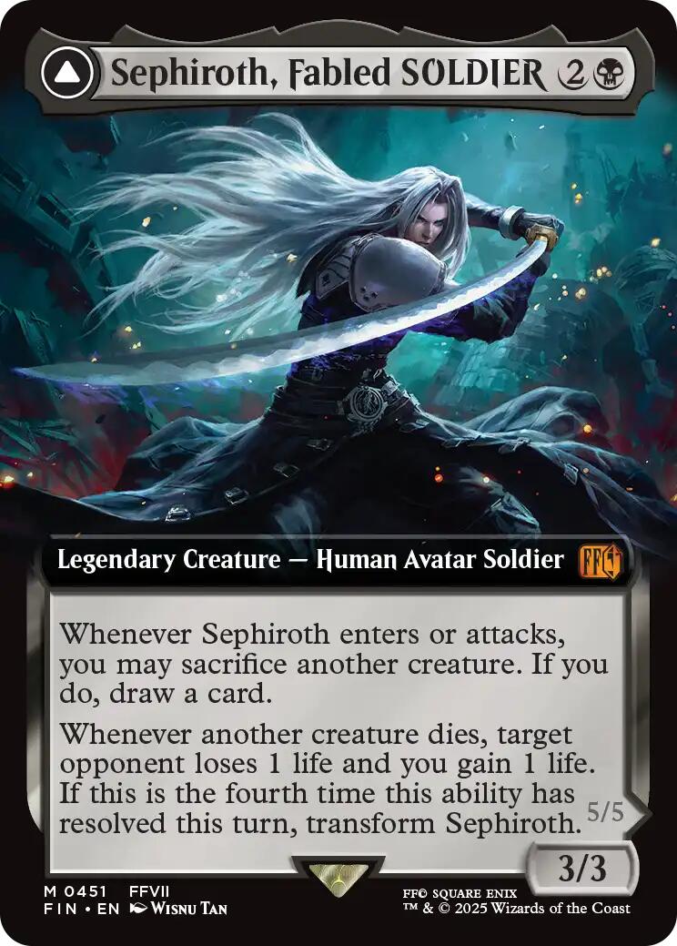 Sephiroth, Fabled SOLDIER // Sephiroth, One-Winged Angel (Extended Art) [FINAL FANTASY] | Tacoma Games