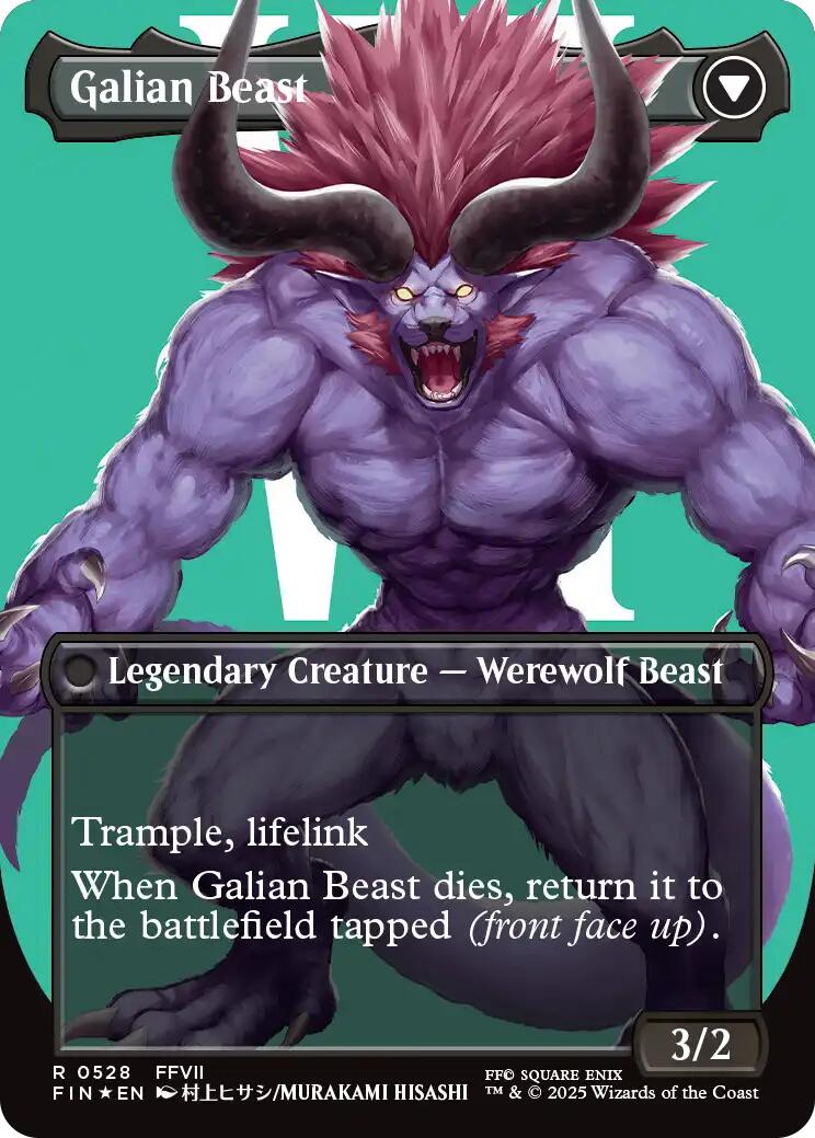Vincent Valentine // Galian Beast (Borderless) (Surge Foil) [FINAL FANTASY] | Tacoma Games