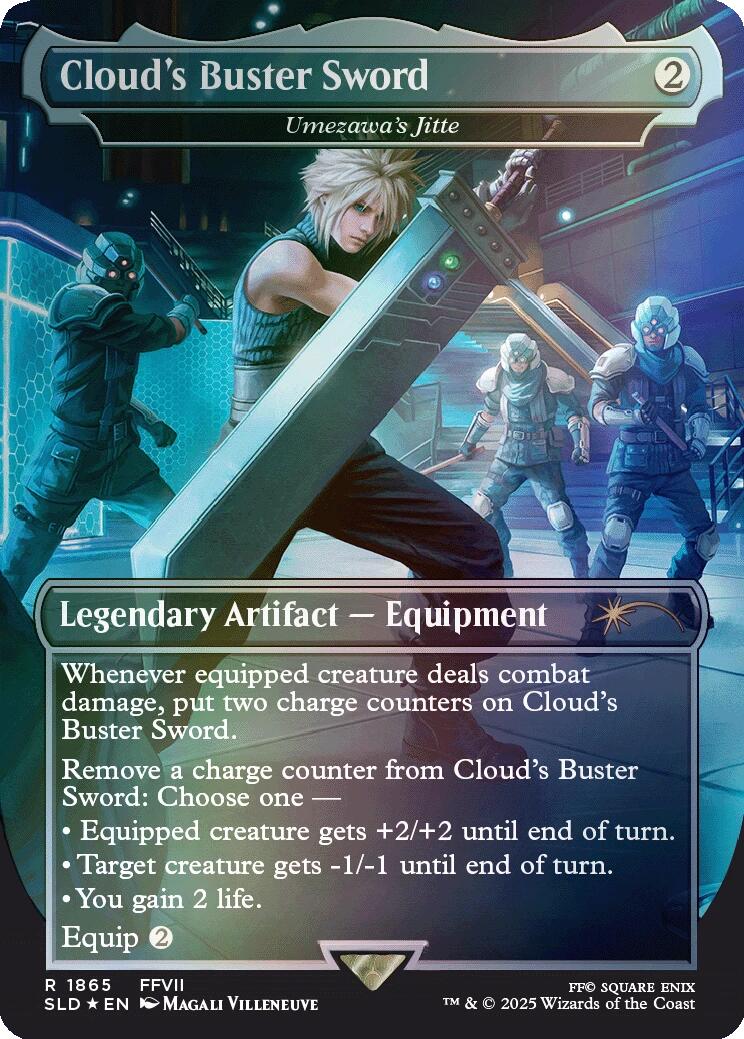 Cloud's Buster Sword - Umezawa's Jitte (Rainbow Foil) [Secret Lair Drop Series] | Tacoma Games