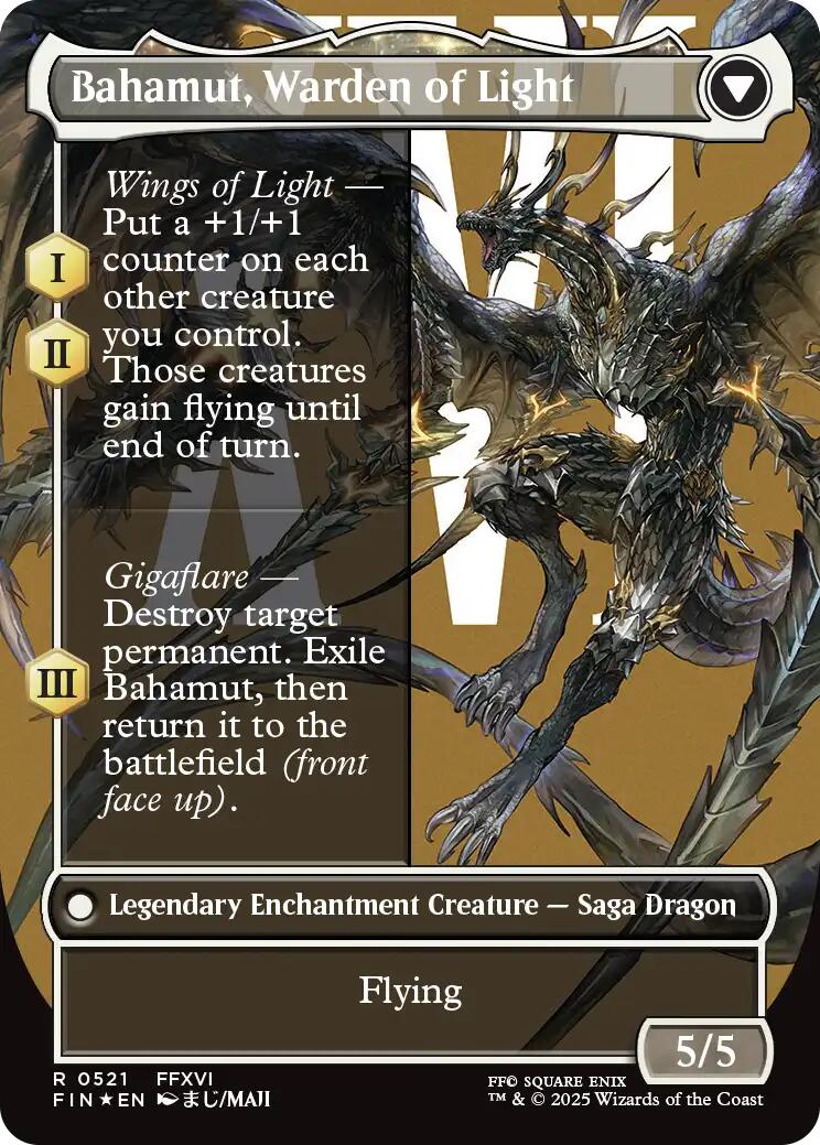 Dion, Bahamut's Dominant // Bahamut, Warden of Light (Borderless) (Surge Foil) [FINAL FANTASY] | Tacoma Games