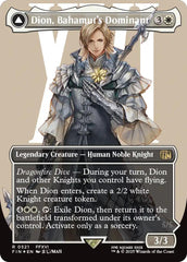 Dion, Bahamut's Dominant // Bahamut, Warden of Light (Borderless) (Surge Foil) [FINAL FANTASY] | Tacoma Games