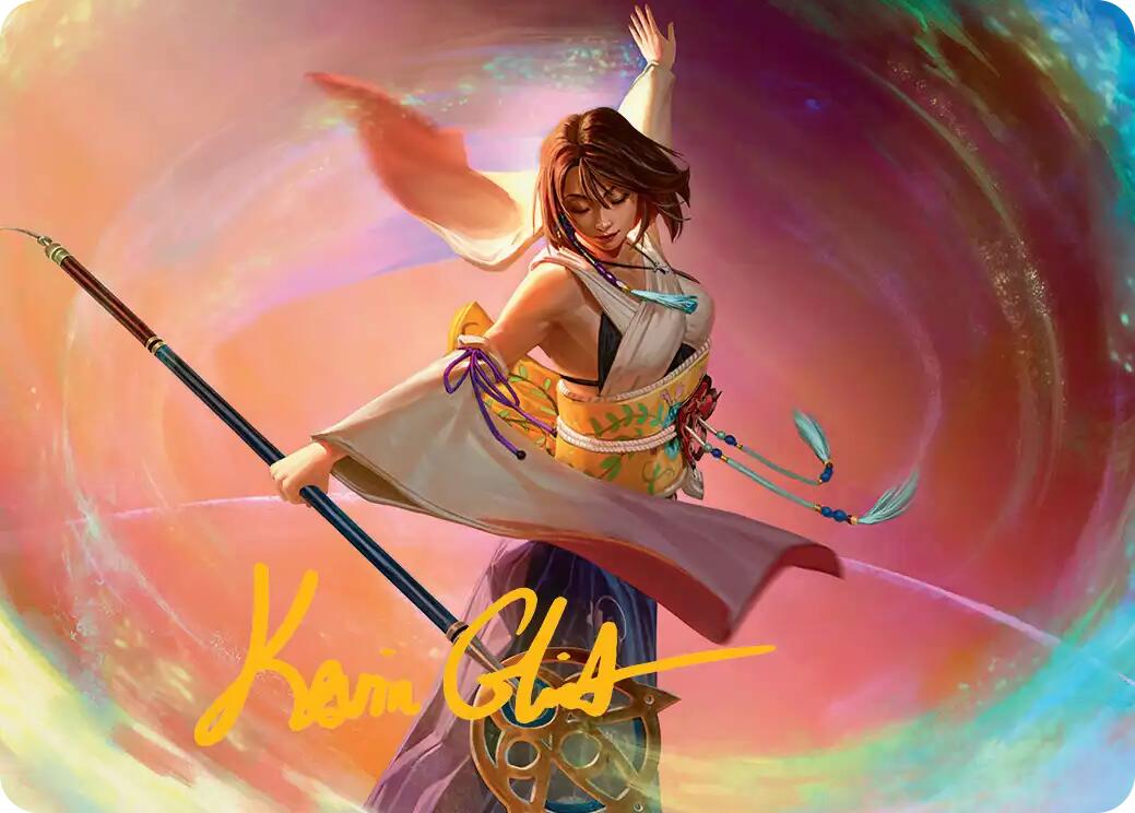 Yuna, Grand Summoner Art Card (Gold-Stamped Signature) [FINAL FANTASY Art Series] | Tacoma Games