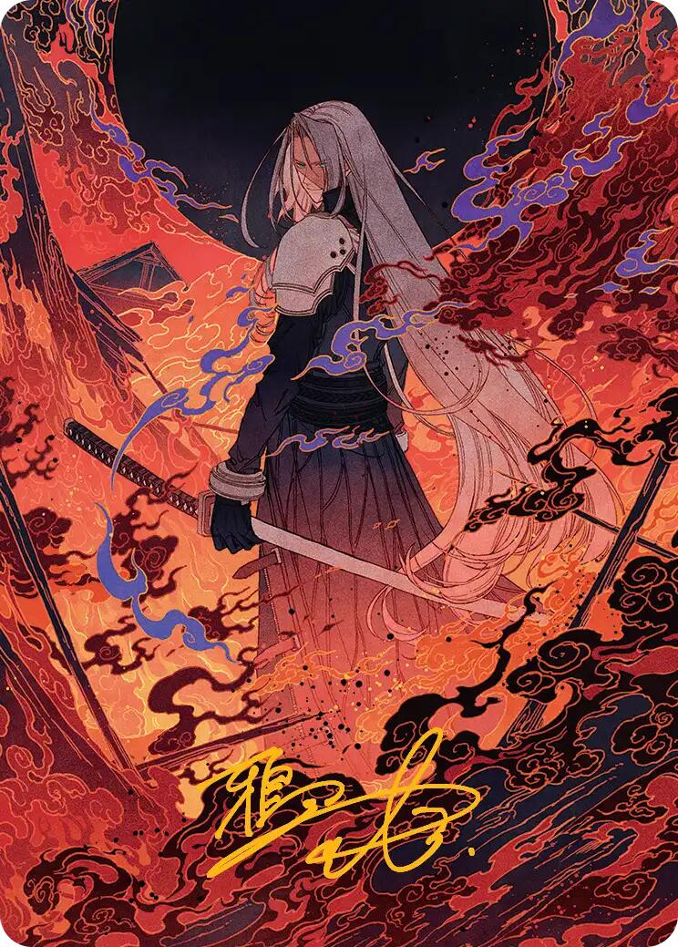 Nibelheim Aflame Art Card (Gold-Stamped Signature) [FINAL FANTASY Art Series] | Tacoma Games