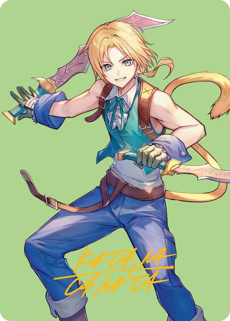 Zidane, Tantalus Thief Art Card (Gold-Stamped Signature) [FINAL FANTASY Art Series] | Tacoma Games