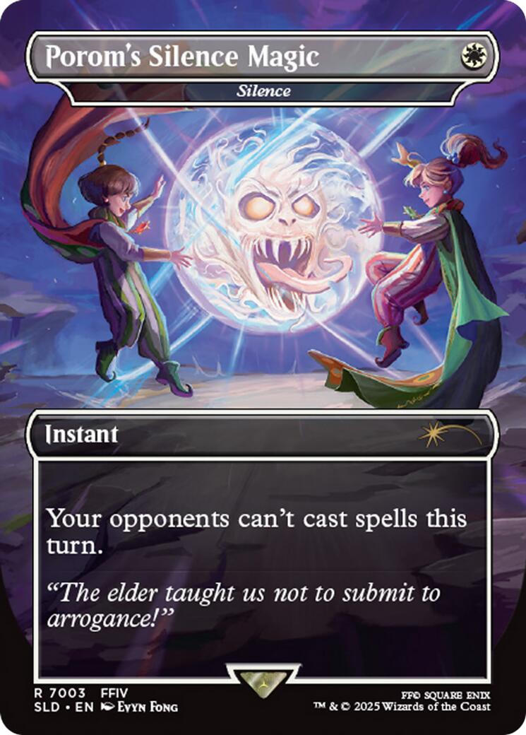 Porom's Silence Magic - Silence (Rainbow Foil) [Secret Lair Drop Series] | Tacoma Games