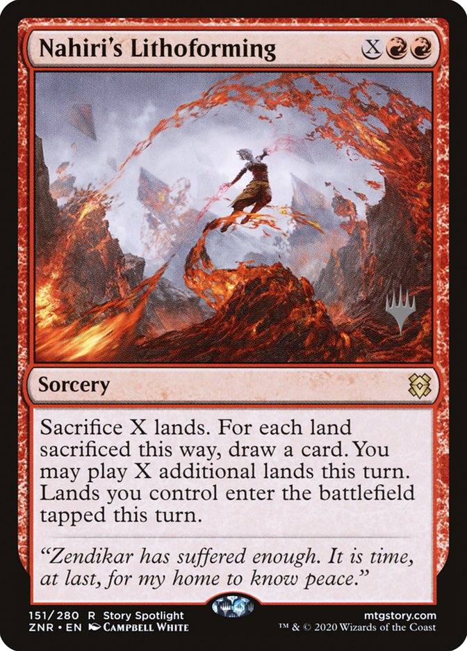 Nahiri's Lithoforming (Promo Pack) [Zendikar Rising Promos] | Tacoma Games