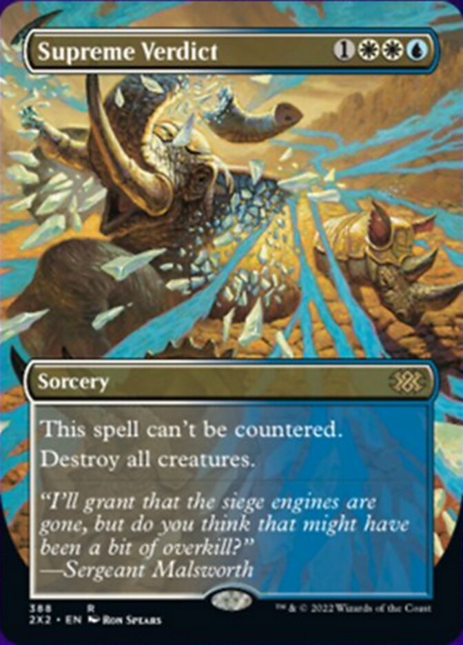 Supreme Verdict (Borderless Alternate Art) [Double Masters 2022] | Tacoma Games