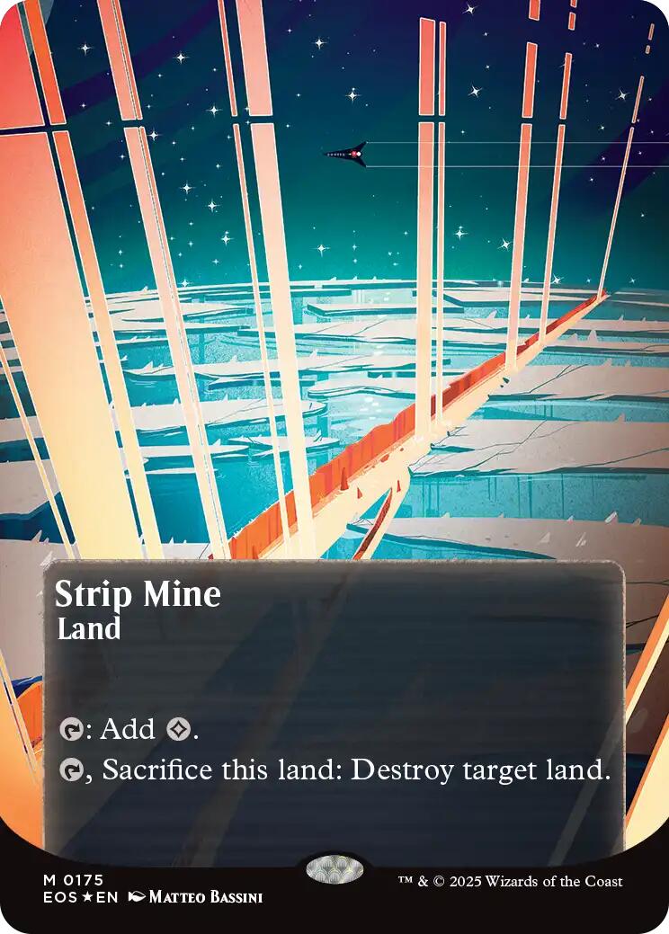 Strip Mine (0175) (Borderless) (Galaxy Foil) [Edge of Eternities: Stellar Sights] | Tacoma Games