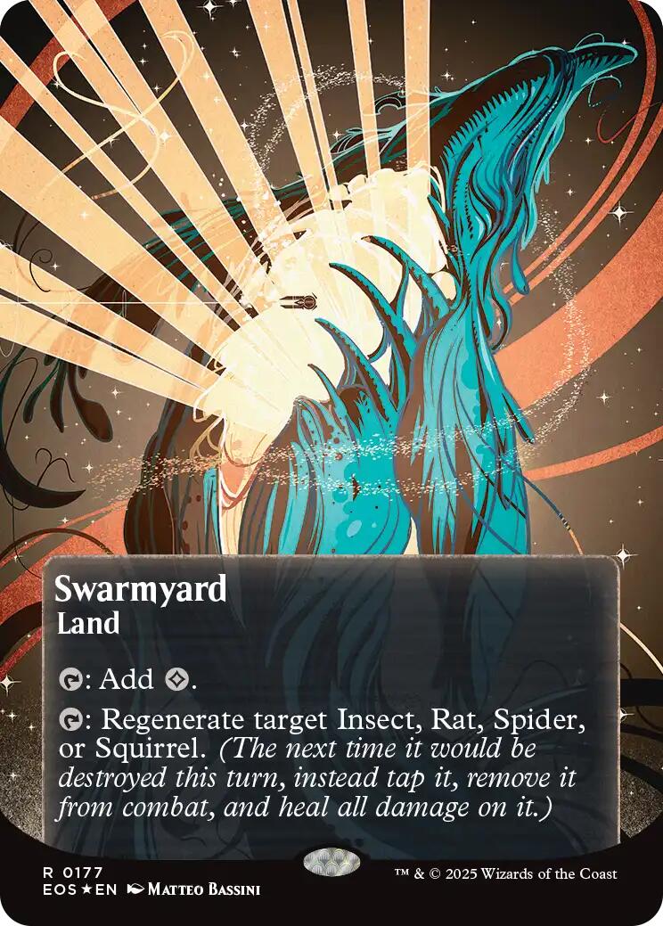 Swarmyard (0177) (Borderless) (Galaxy Foil) [Edge of Eternities: Stellar Sights] | Tacoma Games