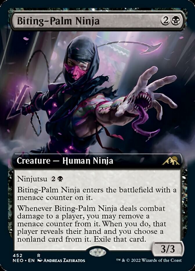 Biting-Palm Ninja (Extended Art) [Kamigawa: Neon Dynasty] | Tacoma Games