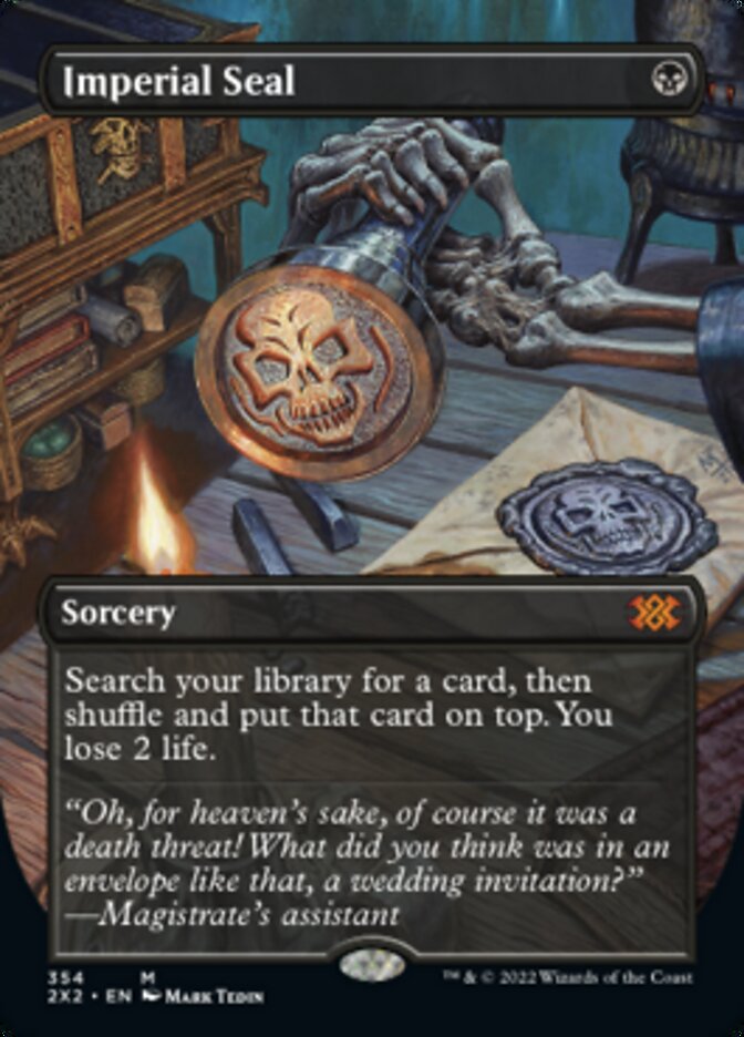 Imperial Seal (Borderless Alternate Art) [Double Masters 2022] | Tacoma Games