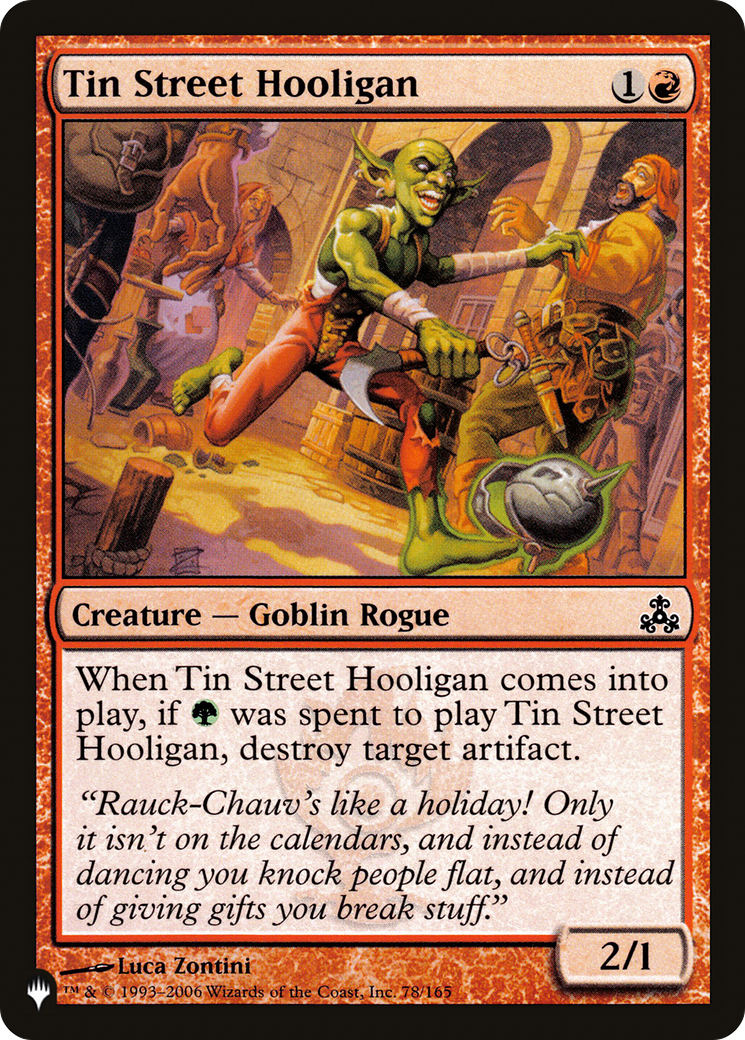 Tin Street Hooligan [The List Reprints] | Tacoma Games