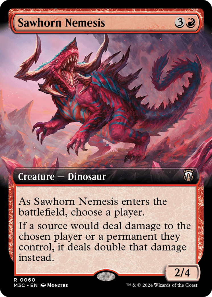 Sawhorn Nemesis (Extended Art) [Modern Horizons 3 Commander] | Tacoma Games