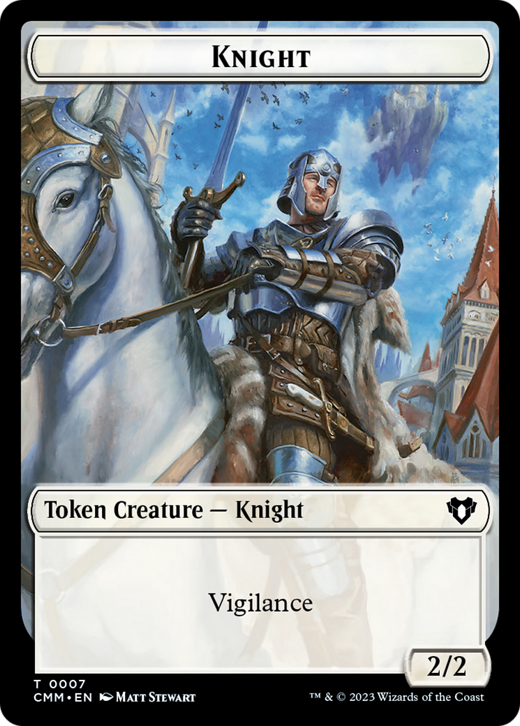 Knight Token [Commander Masters Tokens] | Tacoma Games