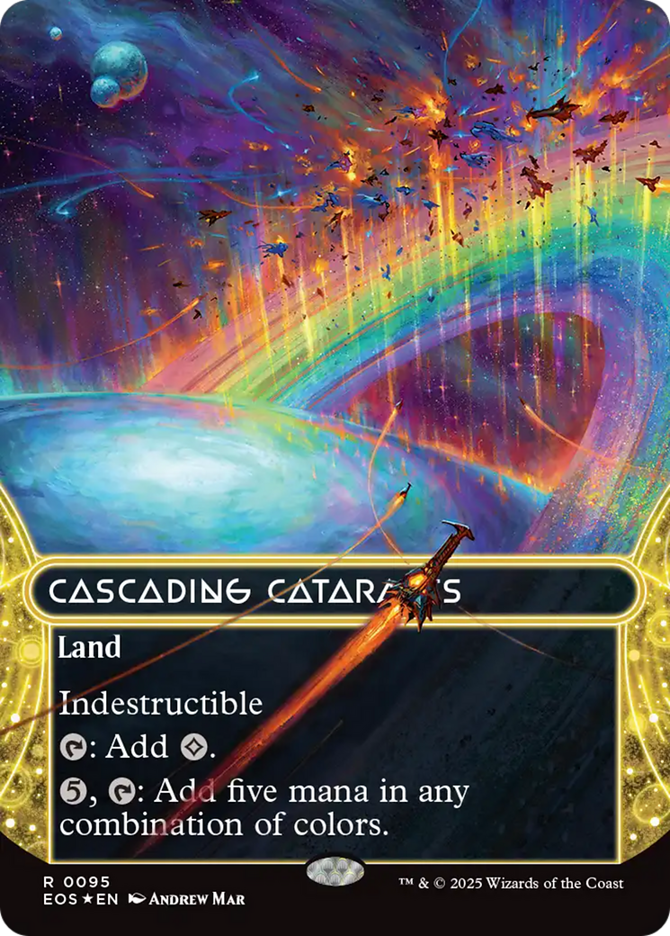 Cascading Cataracts (0095) (Borderless) (Galaxy Foil) [Edge of Eternities: Stellar Sights] | Tacoma Games