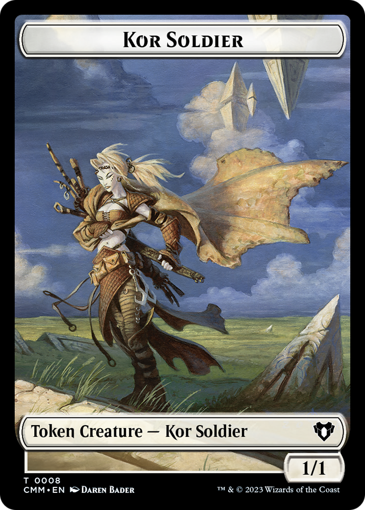 Soldier // Kor Soldier Double-Sided Token [Commander Masters Tokens] | Tacoma Games
