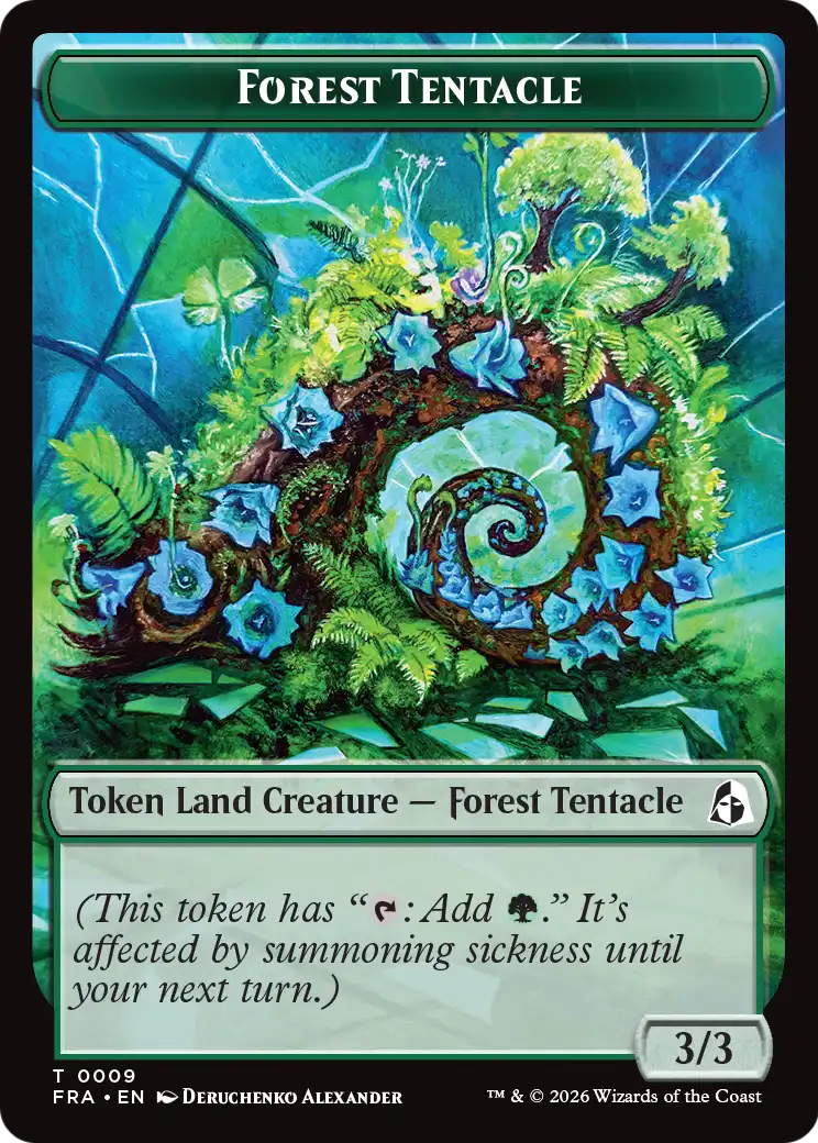 Forest Tentacle // Beast Double-Sided Token [Reality Fracture Tokens] | Tacoma Games